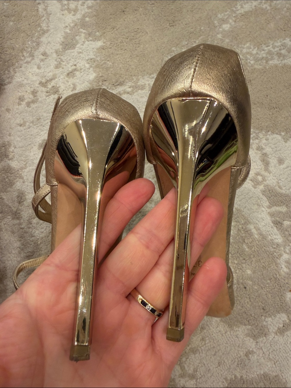 Jimmy Choo Lang Champagne
Leather Womens High Heels Size 37.5 - Picture 6 of 10